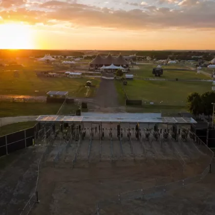 Toegngscontrole festival droneshot